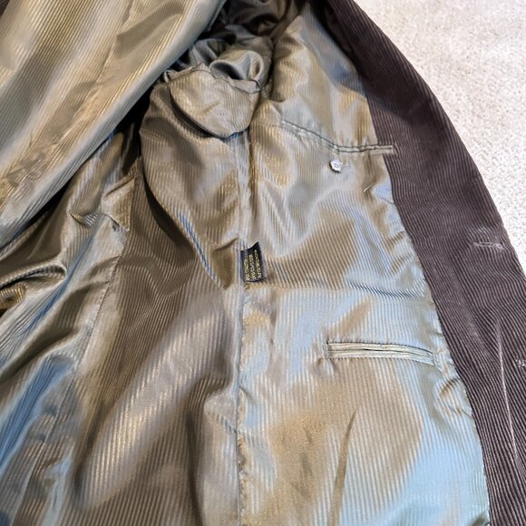 Hunt Valley Blazer Sports Coat Corduroy Brown 2 Button Back Vent Academia Sz 44L - Picture 15 of 16